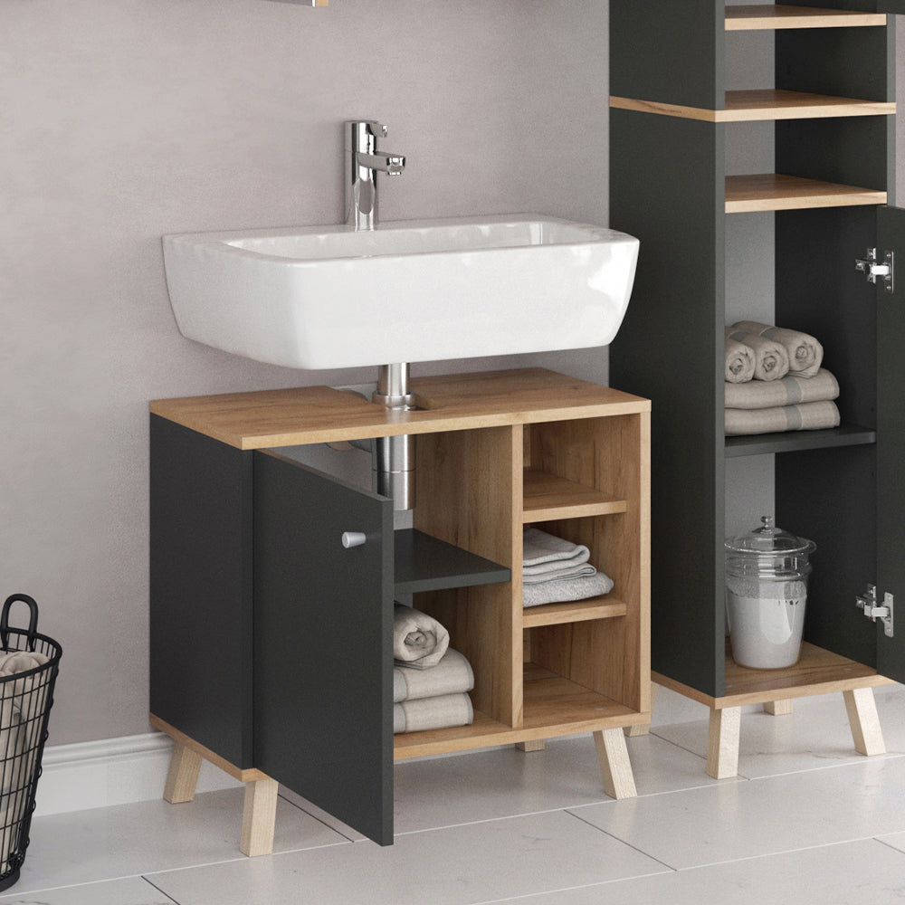 Vicco Mobile sottolavabo per bagno Antracite 60 x 54 cm