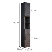 Vicco Mobile bagno alto Antracite lucido 30 x 192 cm