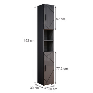 Vicco Mobile bagno alto Antracite lucido 30 x 192 cm