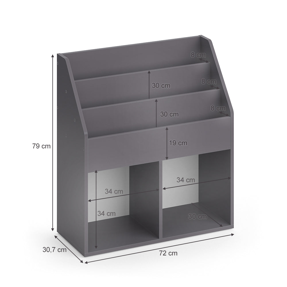 Vicco Libreria Grigio 72 x 79 cm