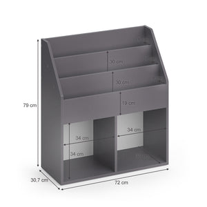 Vicco Libreria Grigio 72 x 79 cm