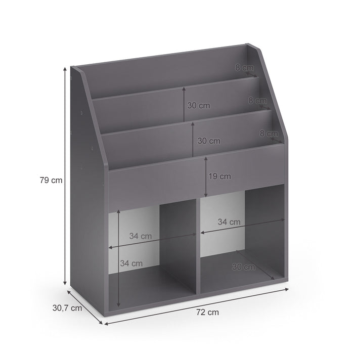 Vicco Libreria Grigio 72 x 79 cm