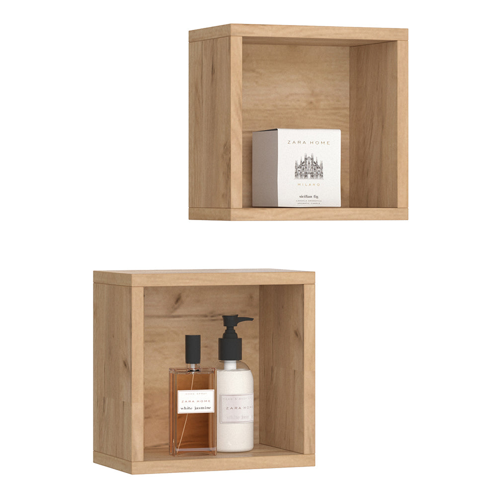 Vicco Mobile bagno Quercia dorata 25 x 25 cm Set di 2