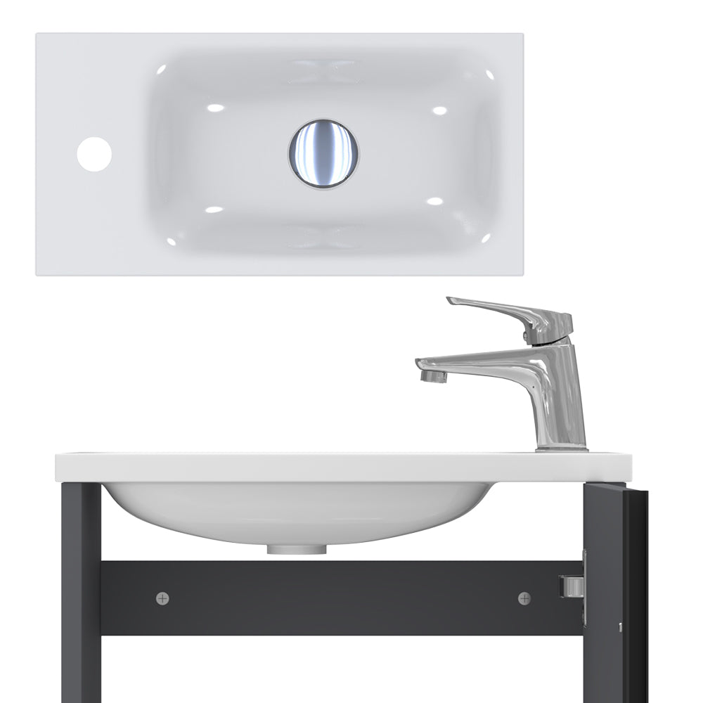 Vicco Set di mobili da bagno Antracite 2 parti