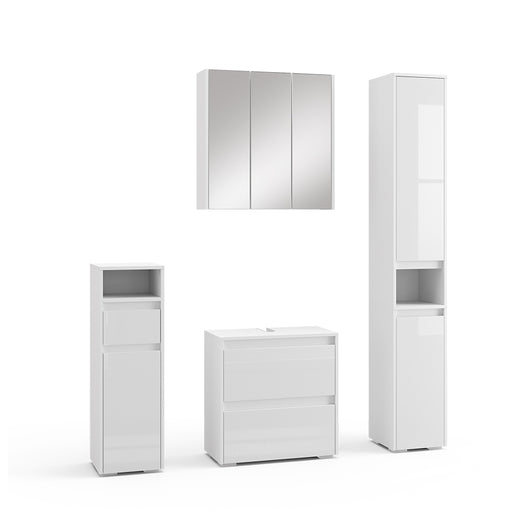 Vicco Set di mobili da bagno Bianco 4 parti