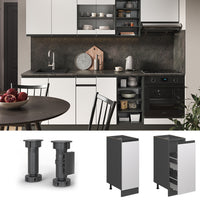 Vicco Armadio cucina dispensa alto Bianco 30 cm , PL Rovere