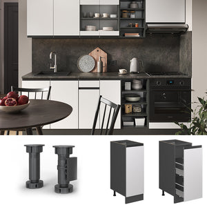 Vicco Armadio cucina dispensa alto Bianco 30 cm , PL Rovere