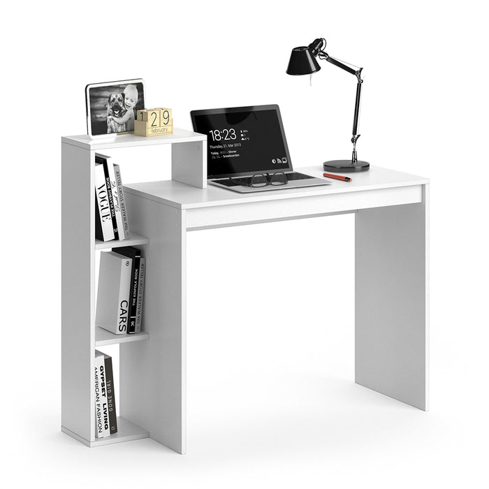 Vicco Scrivania con ripiani Bianco 110 x 40 cm