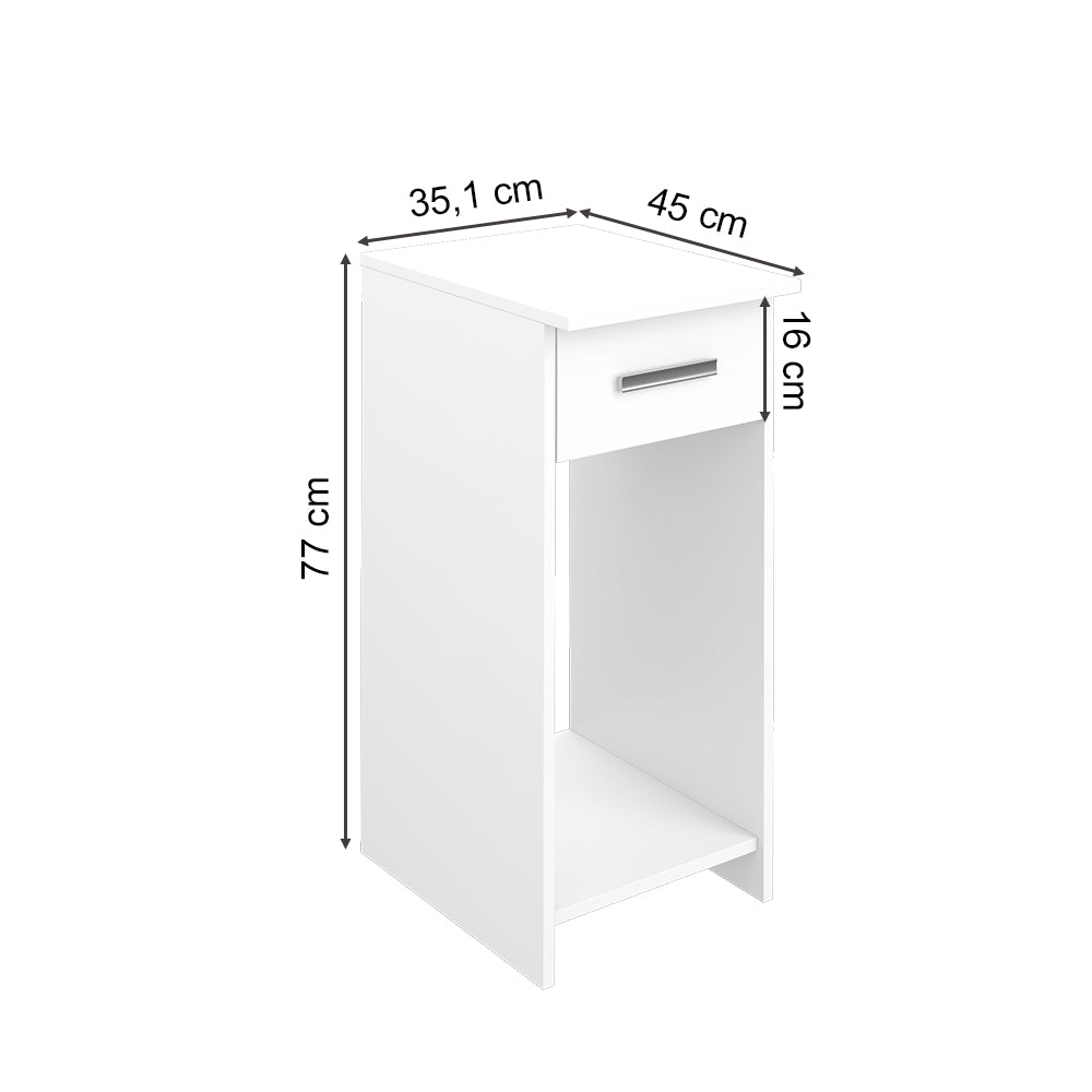 Vicco Armadio per PC Bianco 35.1 x 45 cm