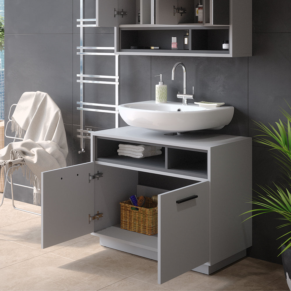 Vicco Mobile sottolavabo per bagno Grigio 80 x 64 cm