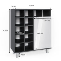 Vicco Armadietto da bagno con portabiancheria Bianco lucido 78.4 x 91.6 cm