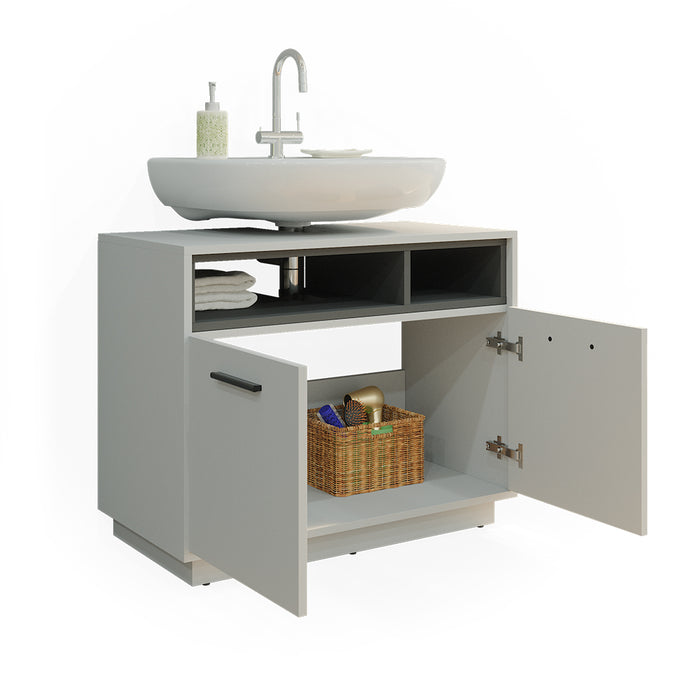 Vicco Mobile sottolavabo per bagno Grigio 80 x 64 cm