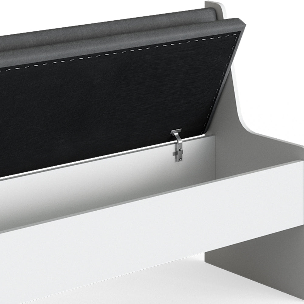 Vicco Panca ad angolo Bianco 41.5 x 166.6 cm