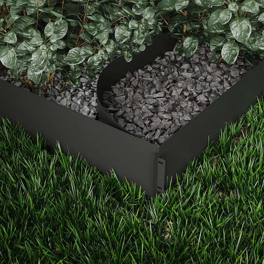 Serina Bordo del prato Antracite 100 x 18 cm 30 metri