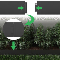 Serina Bordo del prato Antracite 100 x 18 cm 25 metri