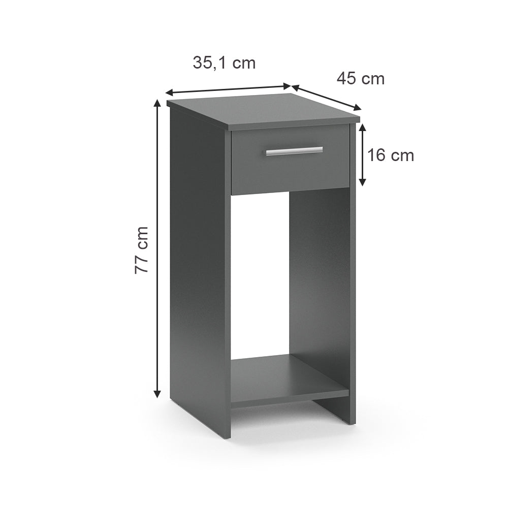 Vicco Armadio per PC Antracite 35.1 x 45 cm