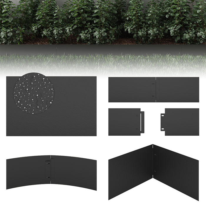 Serina Bordo del prato Antracite 100 x 18 cm 25 metri