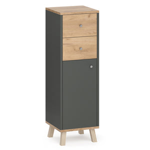 Vicco Mobiletto bagno Antracite 30 x 95 cm con cassetti