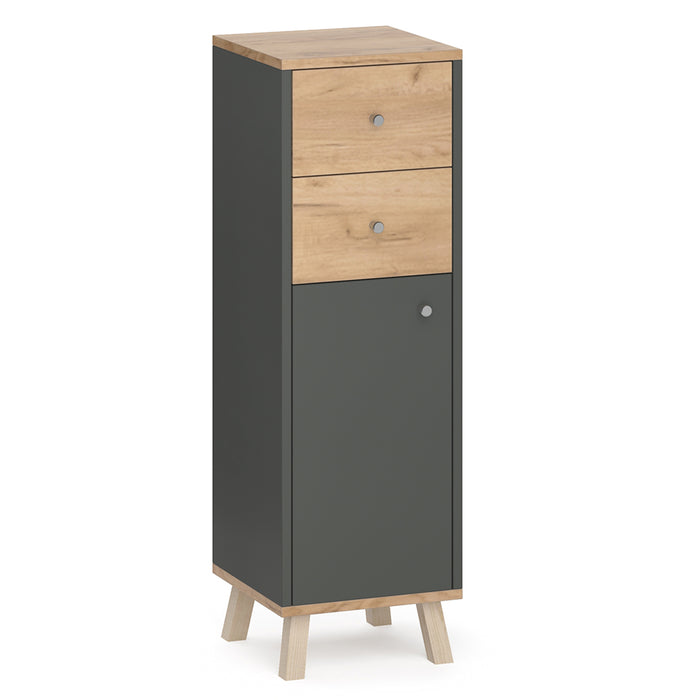 Vicco Mobiletto bagno Antracite 30 x 95 cm con cassetti