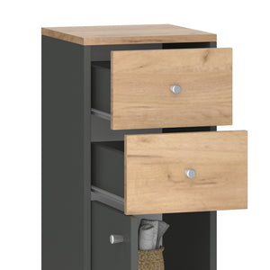 Vicco Mobiletto bagno Antracite 30 x 95 cm con cassetti