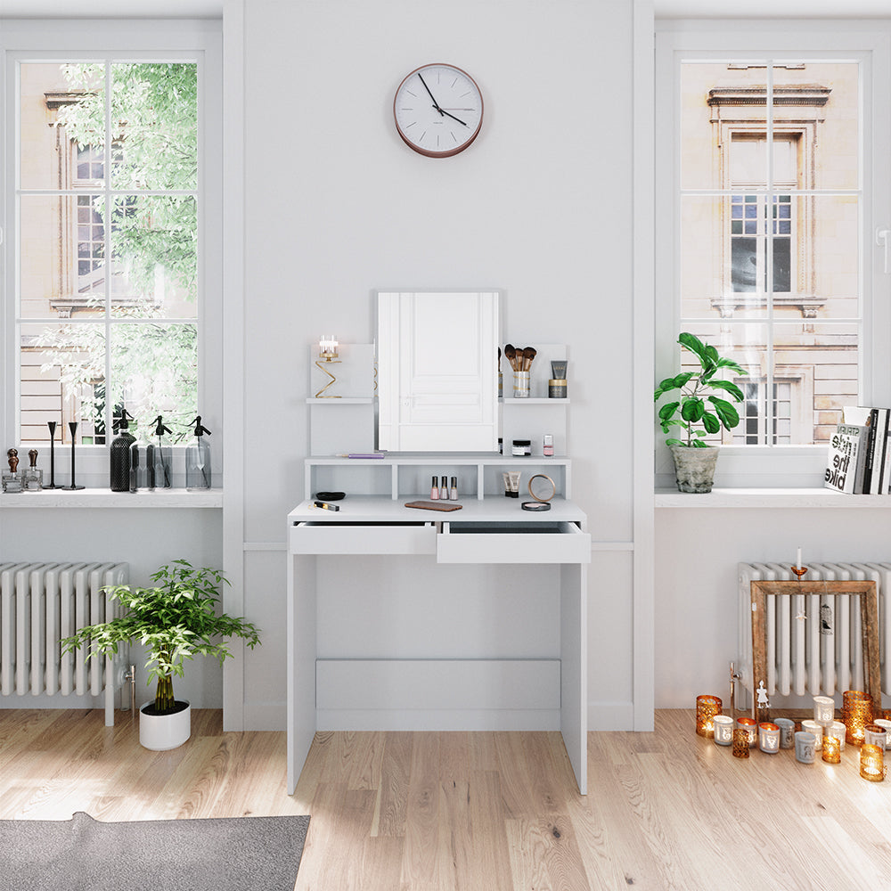Vicco Tavolo da toeletta Bianco 80 cm