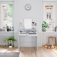 Vicco Tavolo da toeletta Bianco 80 cm