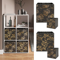 Vicco Scatola pieghevole Nero/oro 30 x 30 cm Set di 2 Opzione1