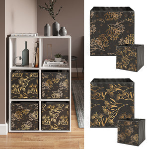 Vicco Scatola pieghevole Nero/oro 30 x 30 cm Set di 2 Opzione1