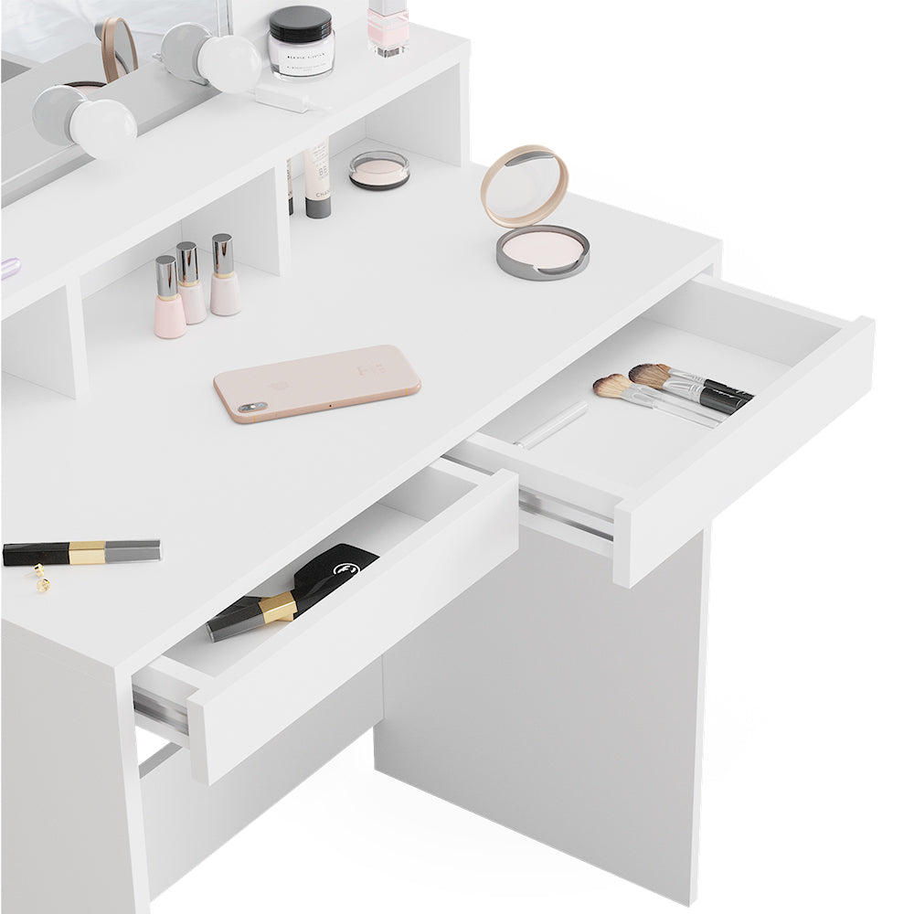 Vicco Tavolo da toeletta Bianco 80 cm