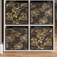 Vicco Scatola pieghevole Nero/oro 30 x 30 cm Set di 2 Opzione1