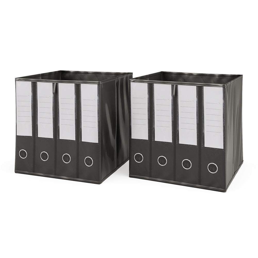 Vicco Scatola pieghevole Nero 30 x 30 cm Set di 2