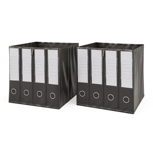 Vicco Scatola pieghevole Nero 30 x 30 cm Set di 2