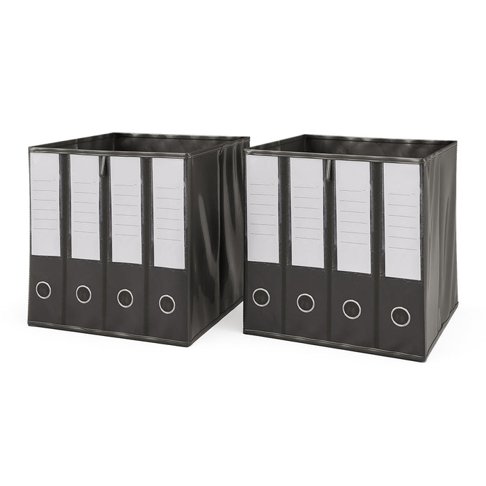 Vicco Scatola pieghevole Nero 30 x 30 cm Set di 2