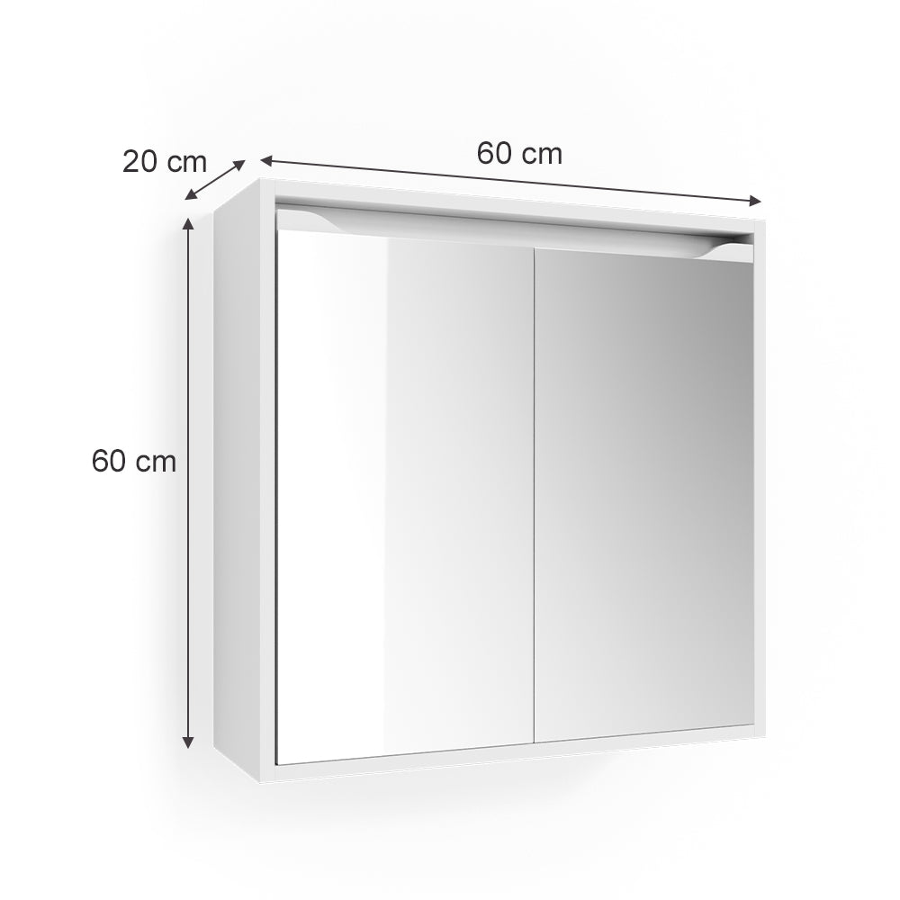 Vicco Specchio contenitore bagno Bianco 60 x 60 cm