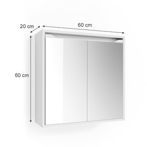 Vicco Specchio contenitore bagno Bianco 60 x 60 cm