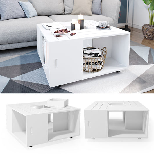 Vicco Tavolino da salotto Bianco 80 x 80 cm