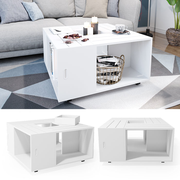 Vicco Tavolino da salotto Bianco 80 x 80 cm