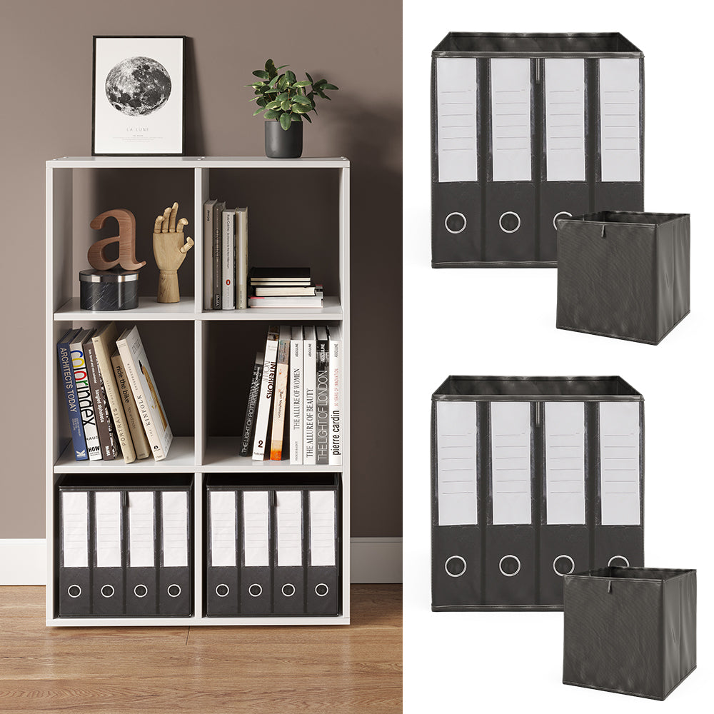 Vicco Scatola pieghevole Nero 30 x 30 cm Set di 2