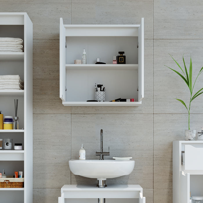 Vicco Specchio contenitore bagno Bianco 60 x 60 cm