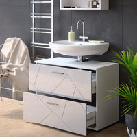Vicco Mobile sottolavabo per bagno Bianco lucido 80 x 58.6 cm