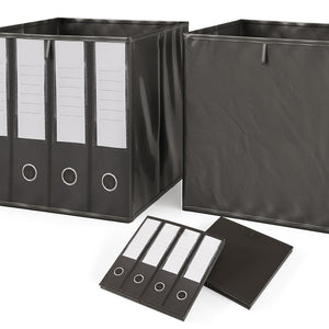 Vicco Scatola pieghevole Nero 30 x 30 cm Set di 2