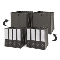 Vicco Scatola pieghevole Nero 30 x 30 cm Set di 2