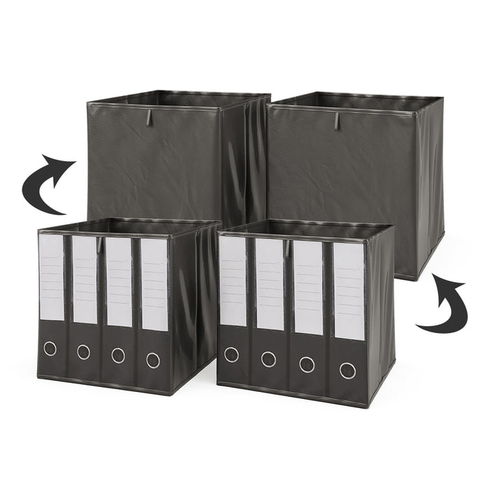 Vicco Scatola pieghevole Nero 30 x 30 cm Set di 2