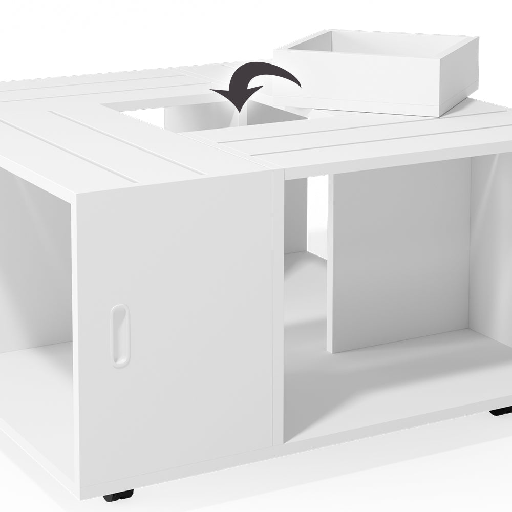 Vicco Tavolino da salotto Bianco 80 x 80 cm