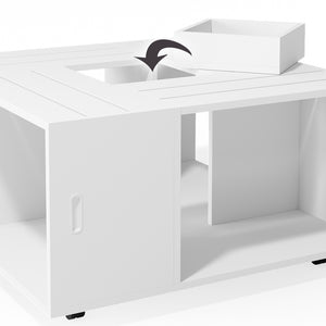 Vicco Tavolino da salotto Bianco 80 x 80 cm