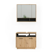 Vicco Set di mobili da bagno Rovere artigianale 2 parti
