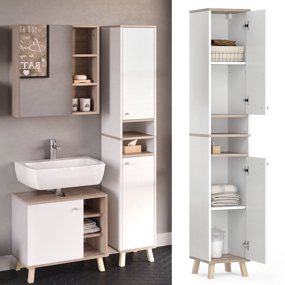 Vicco Mobile bagno alto Bianco 30 x 174 cm