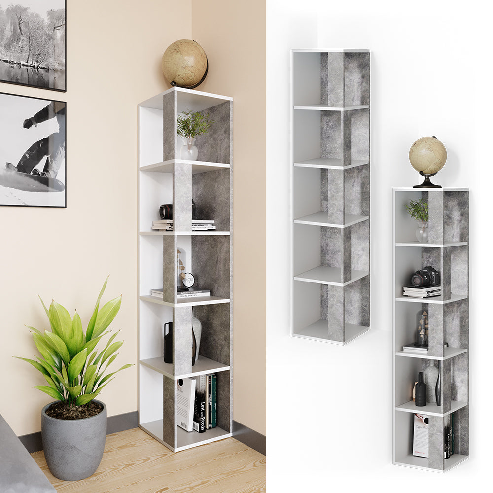 Vicco Scaffale angolare Calcestruzzo 33.3 x 162.2 cm