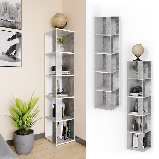 Vicco Scaffale angolare Calcestruzzo 33.3 x 162.2 cm