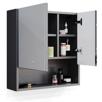 Vicco Specchio contenitore bagno Antracite lucido 54 x 55 cm